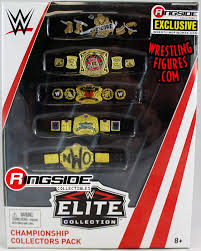 Wrestling ring for action figures by figures toy company. 5 Belt Pack Championship Collectors Pack Ringside Collectibles Exclusive Wwe Toy Wrestling Action Figure By Mattel