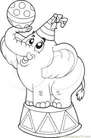 Circus and carnival coloring pages. A Circus Elephant Coloring Page For Kids Free Circus Animals Printable Coloring Pages Online For Kids Coloringpages101 Com Coloring Pages For Kids