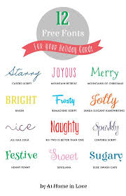 12 Free Fonts For Your Holiday Cards At Home In Love Scrapbook Fonts Fancy Fonts Free Font