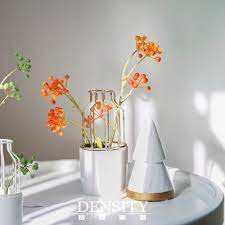 现代简约ins铁艺陶瓷仿真花果子假花水培鲜花装饰花瓶家居摆件 decor home decor vase