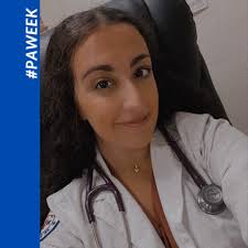 In celebration of #PAweek, let's give a big #shoutout to our student and  #futurePA Domenique! 👩‍⚕️ 💉 "Hello my name is Domenique Lapi, I am  currently in my #clinical year of PA