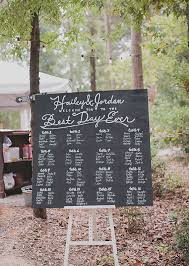 Southern Country Rustic Wedding Chalkboard Seating