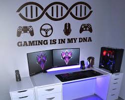 Gaming Room Gaming Decor Battle Station Gamer Setup Gamer Etsy In 2020 Gaming Decor Video Game Room Design Gamer Room