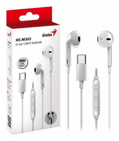AURICULAR GENIUS IN-EAR HS-M365 CONECTOR USB-C BLANCO