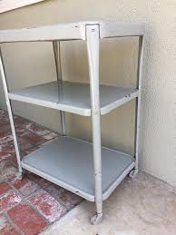 Reserved For Wendy Metal Rolling Cart 3 Tier Table With Etsy Paint Bar Painted Table Metal Kitchen