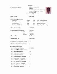 sample resume format for lecturer