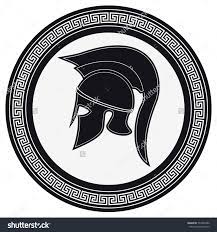 Ancient Greek Helmet With A Crest On The Shield On A White Background Silhouette Spartan Helmet Vector Roman H Greek Helmet Ancient Greek Tattoo Greek Symbol