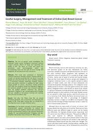 Even though all cats are fair game, and it's possible for any cat to receive a breast cancer diagnosis, not every cat gets breast gland cancer. Staging Of Feline Mammary Tumors Download Table