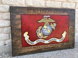 United States Marine Corps Flag Usmc Military Wall Art Rustic Barnwood Decor Man Cave Flags Shabby Reclaimed Wood Han Barn Wood Decor Man Cave Flags Wood Flag