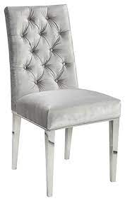 The bella grey brushed velvet dining chair are a very stylish upholstered dining chair designed with looks and durability in mind. In Stock Skyler Modern Polished Steel Velvet Upholstered Dining Chairs Set Of 2 Gray Contemporary Dining Chairs By Uptown Club Houzz