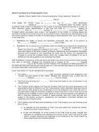 Model trust deed for special disability trusts. Model Trust Deed For A Private Specific Trust Trust Law Trustee