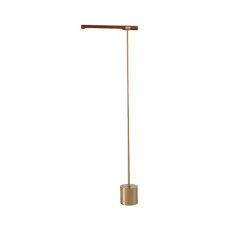 Gold Tube Stand Up Lighting Nordic Wood Led Rotatable Reading Floor Lamp In White Light Floor Lamps