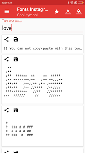 Just click on a symbol, an emoji or a text art to copy it to the clipboard. Cool Fonts For Instagram Cool Symbol Emoji For Android Apk Download