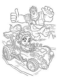 Nice Sweet Car Coloring Pages For Kids Printable Free Wreck It Ralph Disney Coloring Pages Cartoon Coloring Pages Cars Coloring Pages
