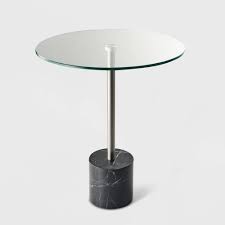 Blythe End Table Black Adesso In 2020 Tempered Glass Table Top Glass Top Table End Tables