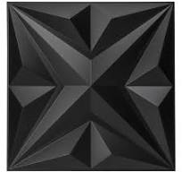 A10050BK12- 3D Wall Panels Star Textured Black PVC Wall Panels Pack of 12  Tiles 32 Sq Ft