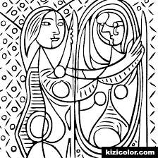 It is one of picasso's most recognizable styles and a favorite of my art students. Pablo Picasso Girl Before A Mirror Free Print And Color Online