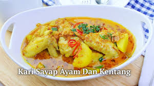 Santan dari 1 butir kelapa pisahkan santan kental dan santan encer. Kari Sayap Ayam Dan Kentang Youtube