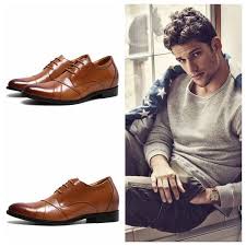 الجلد البني المصاعد وملابس والاحذية التي تضيف ارتفاع تجعل الرجال أطول dress shoes men dress shoes men dress