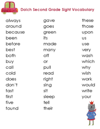 2nd grade sight words : Dolch Word List Archives Kidspressmagazine Com