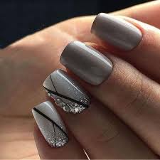 Grey manicure even goes perfectly with every nail shape and size. 50 Geometric Nail Art Designs For 2019 Styles Art Grey Nail Designs Geometric Nail Geometric Nail Art