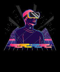 Vintage retro futurism design art style for those men and women that remember 1980's and 1990's and will never forget these years. Vaporwave Aesthetic Shirt 80s Retro Style Vr Gift Digital Art By Bi Nutz