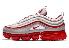 Nike Air Vapormax 97 Atmosphere Grey University Red Release Date Sbd Nike Air Max Grey Nike Fashion Sneakers Nike Air Vapormax