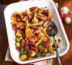 Buffalo chicken and roasted potato casserole. Christmas Trimmings Recipes Bbc Good Food