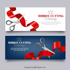 Free Vector Inauguration Banner With Red Ribbon Create a banner for digital platforms such as social media channels or email signatures, or to use for design banners for free in minutes. inauguration banner with red ribbon