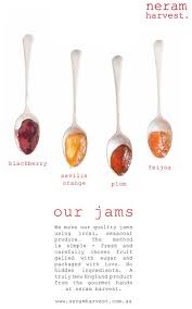 Neram Harvest Jam Poster Design Love The Simplicity But Not So Much The Huge Rivers In The Copy In Season Produce Jam Plum Orange