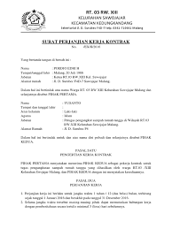 Pengertian dan penggunaan perjanjian kerjasama. Kontrak Kerja Sampah