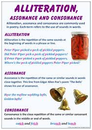Alliteration Assonance And Consonance Learn English Words English Vocabulary Words Teaching English Grammar