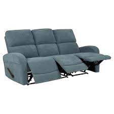 Tyler square arm upholstered recliner with bronze nailheads, polyester wrapped cushions, performance brushed basketweave oatmeal. Prolounger Prolounger 80 7 In Caribbean Blue Polyester 3 Seater Lawson Reclining Sofa With Square Arms Rcl53 Brm55 3s The Home Depot