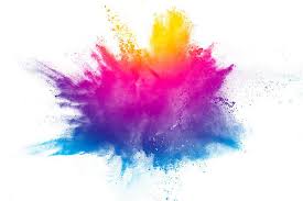 Multi Color Powder Explosion Isolated On White Background Colored Dust Splash Cloud On White Background Launched Colorful Particles On Background Painted Ho Color Powder Paint Splash Background Color Dust