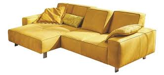 Wohnlandschaft Echtleder Gelb Alufarben Design Leder Metall 158 297cm Dieter Knoll Wohnlandschaft Echtleder Wohnen Wohnlandschaft