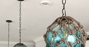 A must for your nautical lighting collection. Coastal Lamps Inspired By Fishing Glass Floats Coastal Decor Ideas Interior Design Diy Shopping
