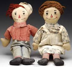 The book's first edition also included gruelle's own version of the doll's origins and the related stories. Cloth Doll 2 Volland Raggedy Ann Andy Printed Face 16 Inch