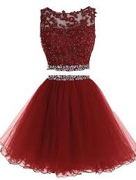 2 Pieces Homecoming Dresses New Arrival Tulle Prom Dress Two Piece Homecoming Dress Tull Homecoming Dresses Short Two Piece Homecoming Dress Piece Prom Dress