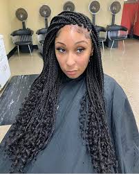 Black And Grey Bohemian Box Braids Ghanaian Hairstyles On Instagram Goddess Box Braids Beautiful Surpriseeee Weave Hairstyles Braided Braided Hairstyles For Black Women Box Braids Hairstyles