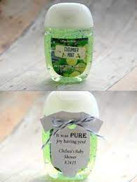 For a fun twist on tradition (and a very happy bride), wrap up the spirit of bath & body works. Baby Mini Onesie Tag It Was Pure Joy Having You Baby Shower Hand Sanitizer Thank Y Baby Boy Shower Favors Baby Shower Hand Sanitizer Sprinkle Baby Shower