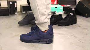 Nike Air Max 90 Essential Midnight Navy On Feet Video At Exclucity Youtube