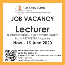 Are you an english lecturer looking for your next exciting opportunity? Job Vacancy Lecturer In International Development Studies Phd Ma In International Development Studies I Chulalongkorn University I Bangkok Thailand