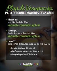 Las mismas, podrán registrarse a través de la página oficial vacunate.corrientes.gob.ar. Facebook