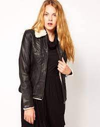 Vila Vila Leather Aviator Jacket At Asos Aviator Jackets Jackets Clothes