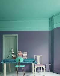 Peinture Mur De Couleur Flashy Et Plafond Couleur Originale Clematc Peinture Interieur Maison Decoration Interieure Deco Interieure
