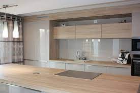 modern kitchen design belle cuisine bois et taupe clair laque interior design kitchen modern kitchen design kitchen renovation
