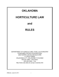 Certain neighborhoods and suburbs in okc. Horticulture Law Rules Oklahoma Department Of Agriculture