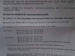 Wann müssen kinder für den unterhalt ihrer eltern aufkommen? Unterhalt Laut Bescheid Kindsvater