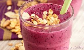 Licuado De Frutillas Y Arandanos Licuados De Frutas Recetas De Batidos Licuado De Arandanos