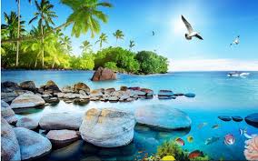 Gambar pemandangan kartun yang ada di film animasi menyajikan keindahan tersendiri. Unduh 95 Background Pemandangan Di Laut Hd Gratis Download Background